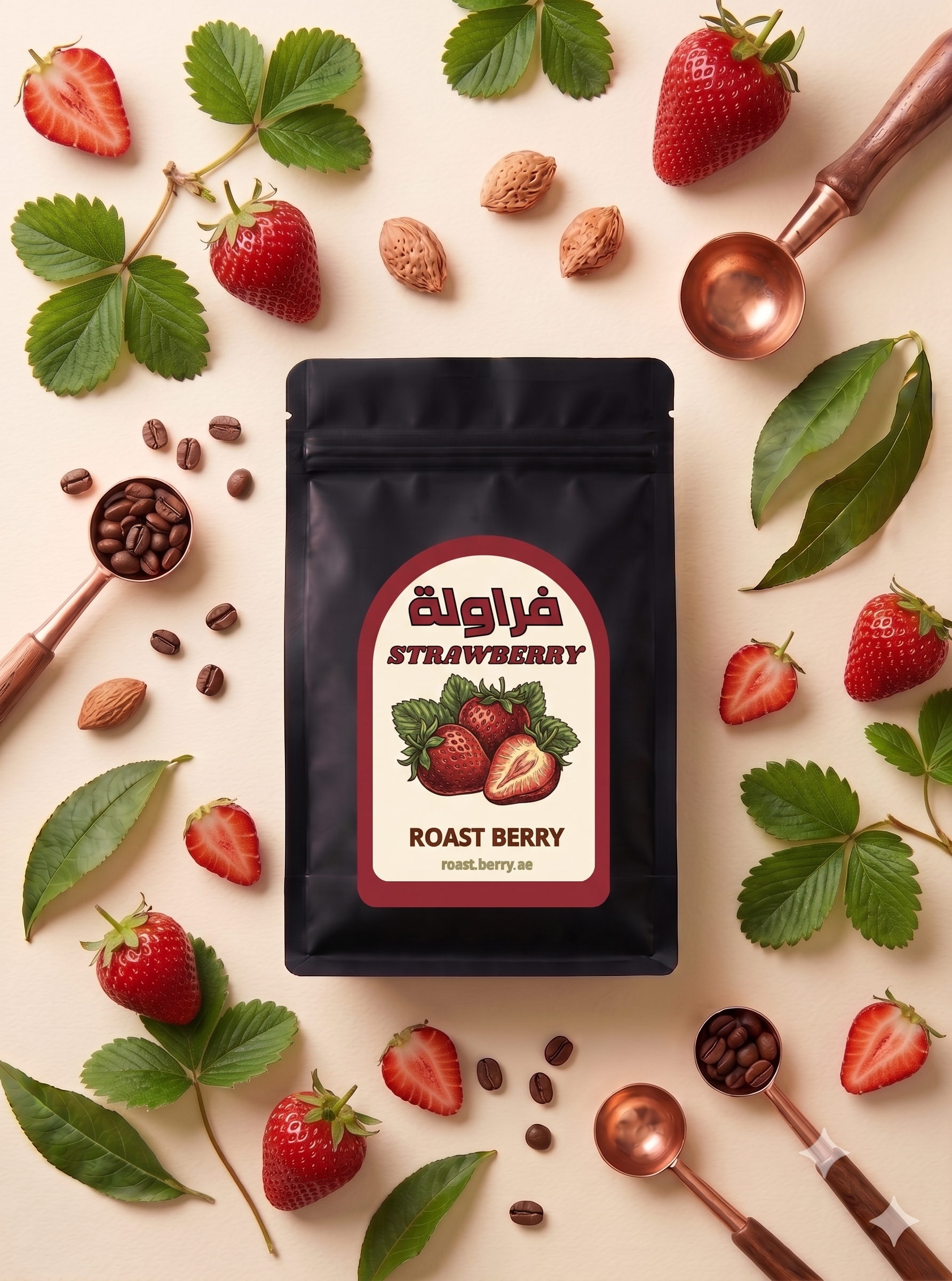 Strawberry Coffee Beans - قهوة بنكهة الفراولة