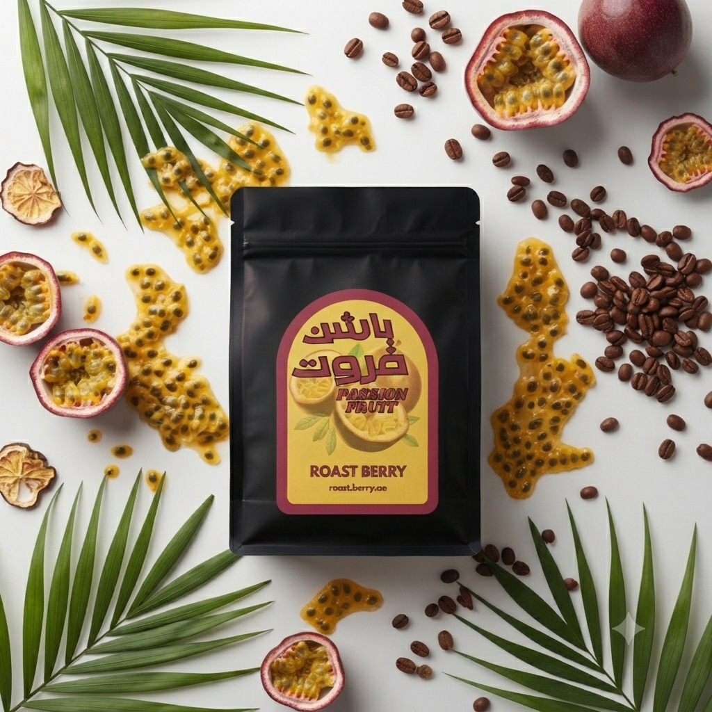 Passion Fruit Coffee Beans - قهوة بنكهة الباشن فروت