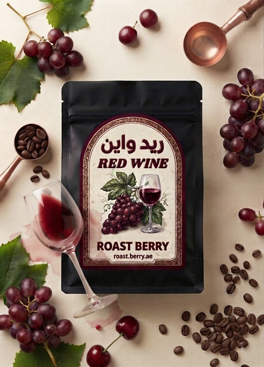 Red Wine Coffee Beans - قهوة بنكهة النبيذ