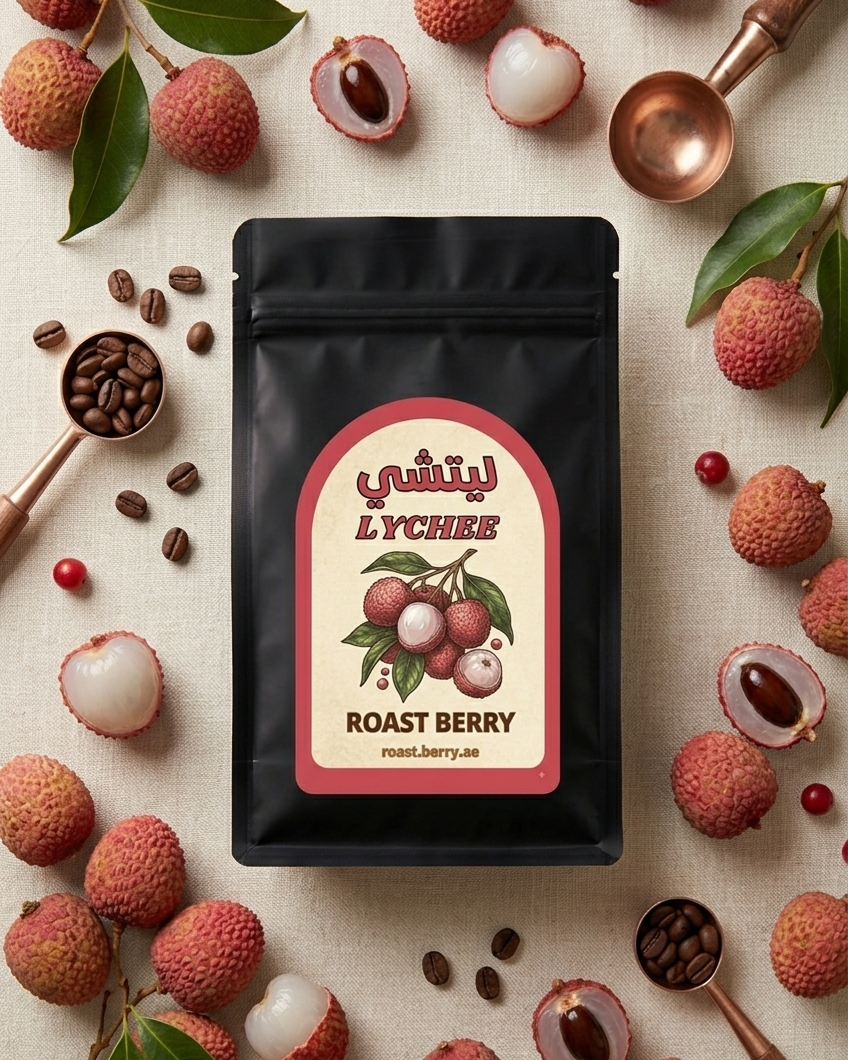 Lychee Coffee Beans - قهوة بنكهة الليتشي